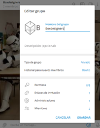 configuración de grupo